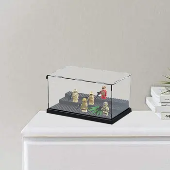 

Portable Transparent Dust Cover Display Box Assembly Showcase for Small Particle Building Block Display Hot!