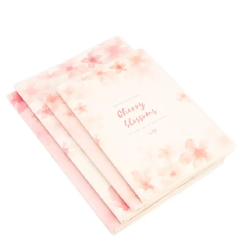 

A B5 plastic cover this cherry blossom pattern girl notebook diary student learning notebook 72 MPY4RN86