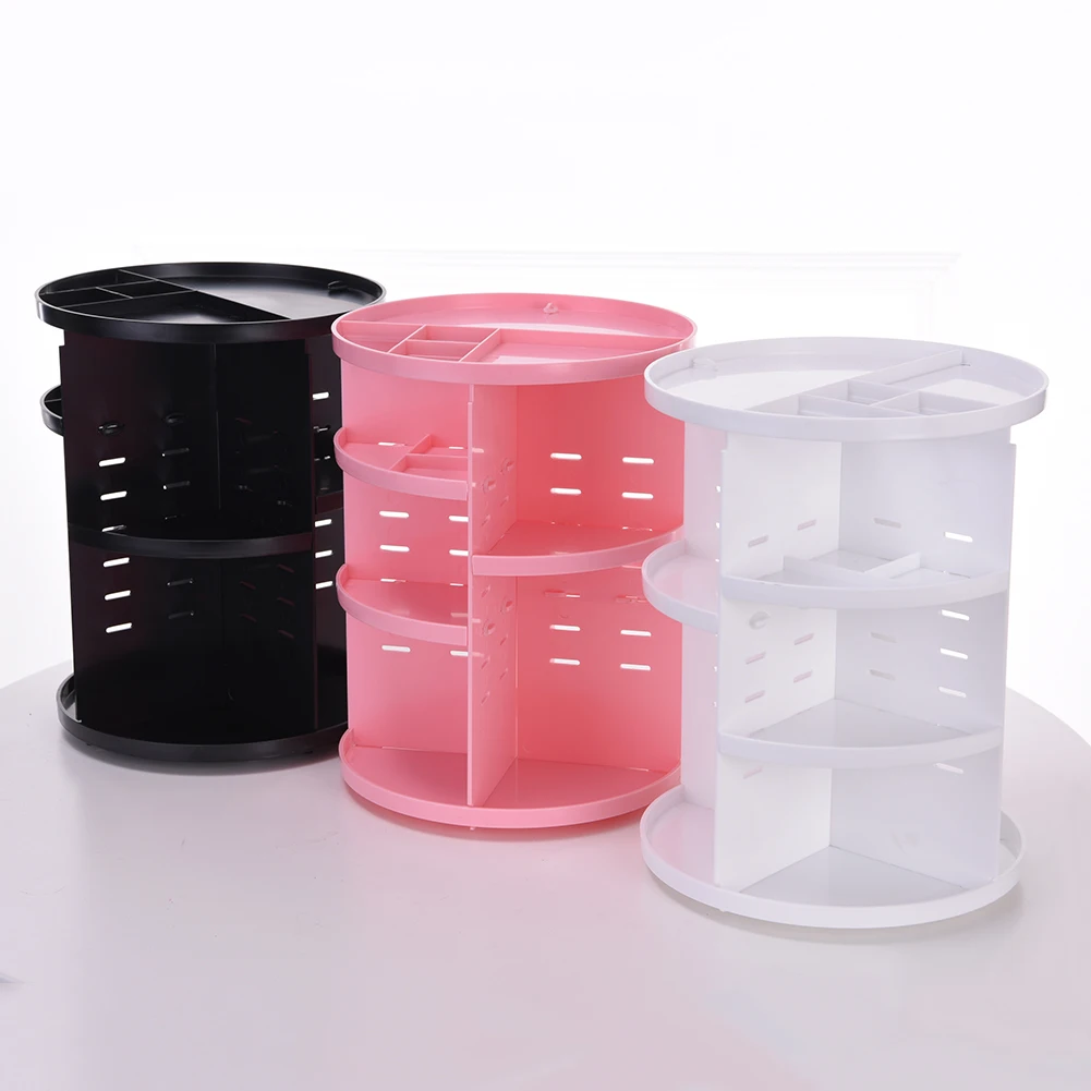 

360 Degree Rotary Makeup Box Brush Organizer Box Jewelry Cosmetic Storage Box