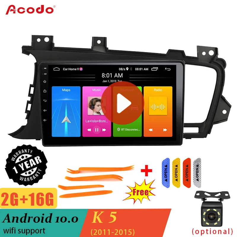 

ACODO 2G RAM+16G ROM Android 10.0 Car Radio Multimedia Player For KIA K5 2011-2015 Navigation GPS 2 din