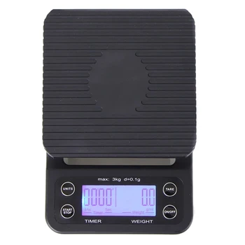 

Electronic Digital Coffee Drip Scale With Backlight With Timer 6.6Lb / 3Kg Kitchen Scale 0.1G