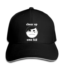 Уличная детская бейсболка с надписью Cheer Up Emo, мужская повседневная белая бейсболка, бейсболка на заказ