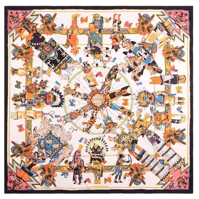 2024 Bandana di lusso in seta quadrata 90 * 90cm Sciarpa da donna