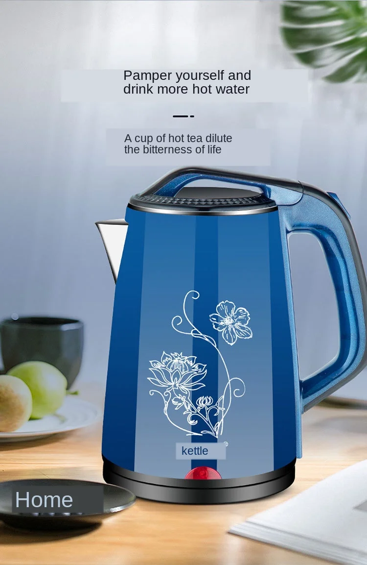 Электрический чайник для воды из нержавеющей стали, Электрический чайник с функцией автоматического отключения, быстрый Электрический кипяток