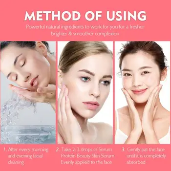 

VIBRANT GLAMOUR Serum Protein Face Serum Anti-Wrinkle Whitening SkinCare Hydration Moisturizing Anti-allergy Essence B7V2