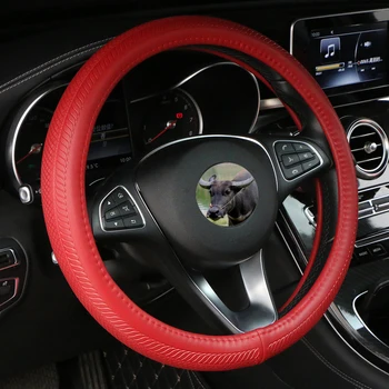 

Car Genuine Leather Steering Wheel Cover Silica Gel Auto Steering Wheel Wrap Soft And Non-slip For Lada-Granta Vesta Solaris Etc