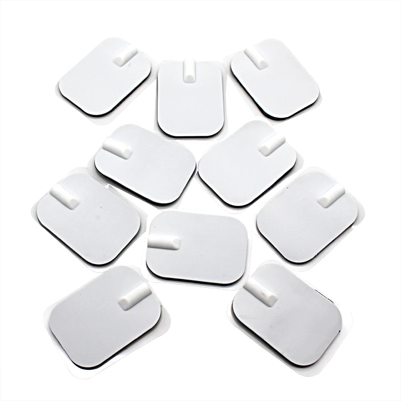 2mm Plug 6x4.5cm TENS Machine / Muscle Stimulator Massager Muscle Slimming Massage Patch Silicone&Gel Electrode Pad 20/50pcs