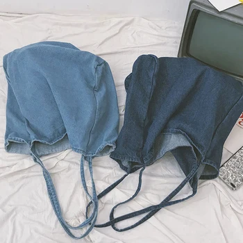 

Women Fashion Wild Shoulder Bag Large Capacity Female Big Tote Handbag Folding Reusable Shopping Bags Thin Strap Cloth Bags