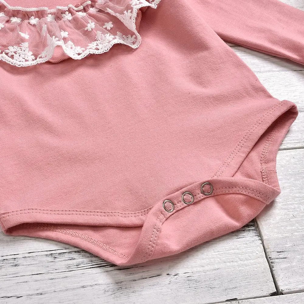 3PCS Toddler Kids Baby Girl Infant Clothes T-shirt Lace Top Romper Pants Outfit Clothing