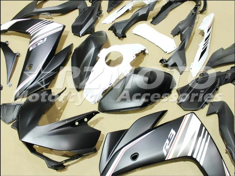4 подарки стиль ABS литьевая форма мотоцикл Обтекатели подходит для YAMAHA R3 R25- 15-19 Кузов Набор матовый черный белый