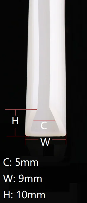 U-образная уплотнительная лента 5 мм канальная силиконовая резиновая обмотка скользящее окно автомобильный душ с дверью Бескаркасный стеклянный край уплотнитель мягкая защита