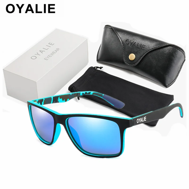 

Polarized Men Sunglasses Camo Brand Designer Retro Square Sun Glasses Accessories Driving Goggles oculos de sol With Gift Box