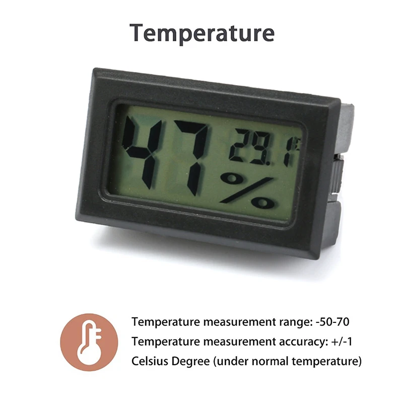 Hot LCD Thermometer Hygrometer Humidity Temperature Meter Indoor K Type Probe 