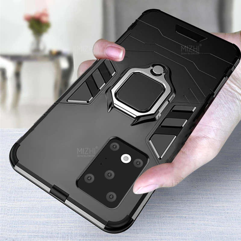Чехол S20Ultra Armor Magentic силиконовый чехол для телефона Samsung Galaxy S20 Ultra Plus с кольцом S20Plus