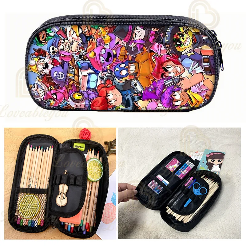 

Brawler Game Colorful Large Capacity Pencil Cases Bags Star Creative Pen Box Pouch Case School Office Stationary Supplies