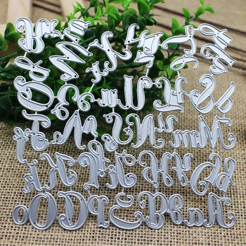 

26 Capital&Lowercase Alphabet Metal Dies Multiple Patterns Cutting Dies Scrapbooking Embossing Dies Cut Stencils Cards Stamps