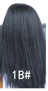 Lydia Long Kinky Straight Synthetic Wigs for Women Black Heat Resistant Fiber Natural Looking Daily&Party Wig 20 Inch Free Side #1B