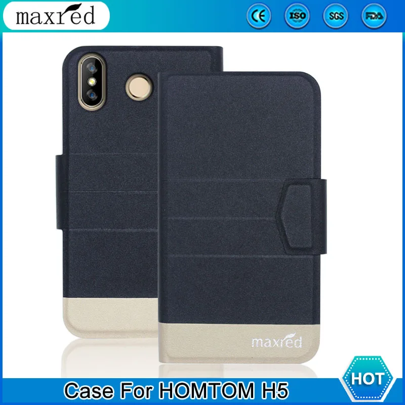 

Luxury! HOMTOM H5 Case 5 Colors High Quality Flip Leather Card Slots Protective Case For HOMTOM H5 Phone bag Cover