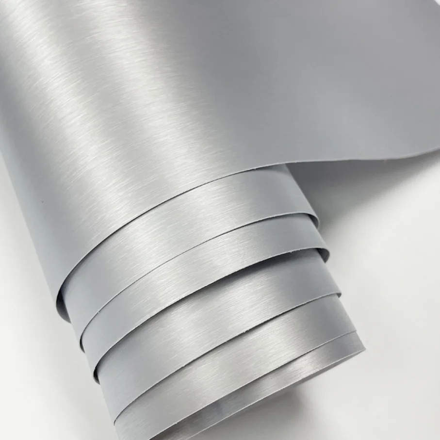 High-quality-Air-Drain-Silver-Brushed-Aluminium-Vinyl-Film-Car-Wrap ...