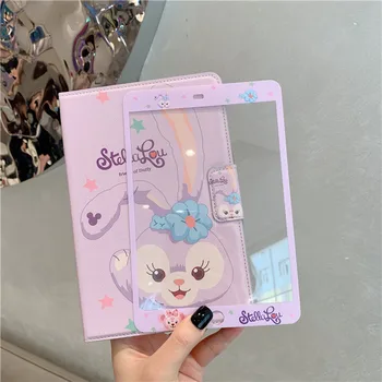 

Stand Cover For iPad 10.2 inch 2019 Cartoon Pattern PU+TPU Case Tempered Glass 3D Full Coverage Screen Protector