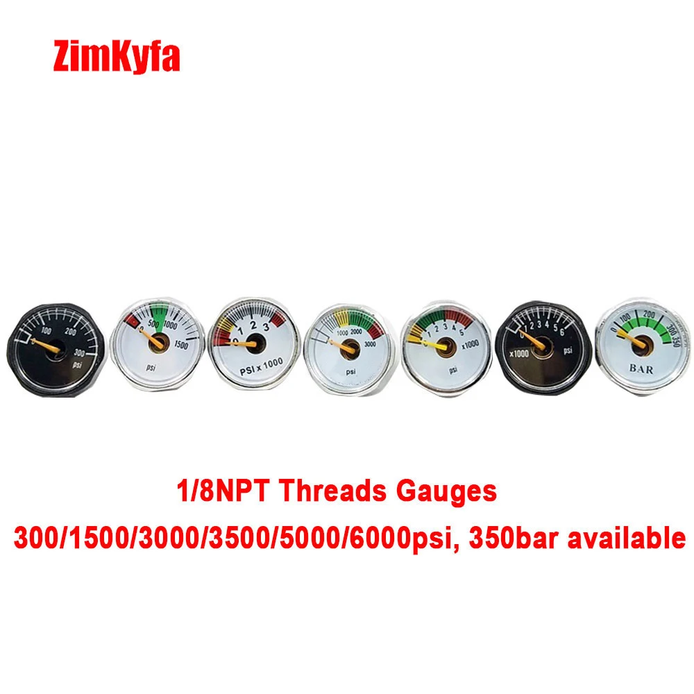 Air-Rifle-Pressure-Gauge Manometer PCP Paintball Mini Airsoft 6000psi/350bar 1/8npt