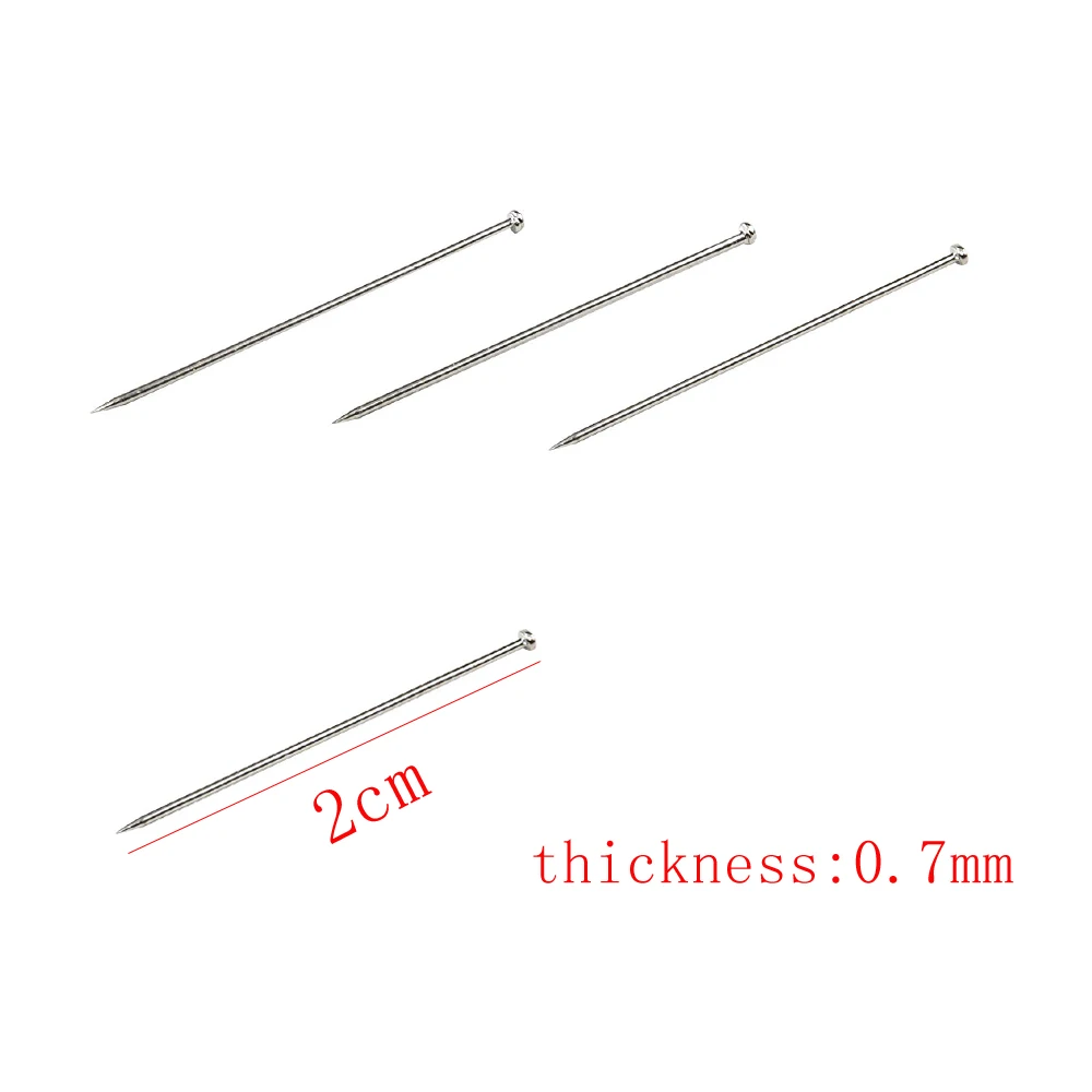 1kg/상자 0.7mm 2cm 헤드 핀 보석 만들기용 고급 새틴 핀, 재봉 및 공예 스테인레스 스틸 스트레이트 핀