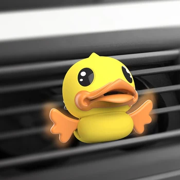 

car air outlet cartoon duck funny design auto perfume diffuser accessories air conditioning solid aroma Air freshener