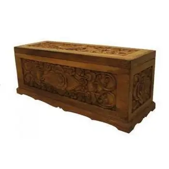 

The chest of carved "flowers" is small.