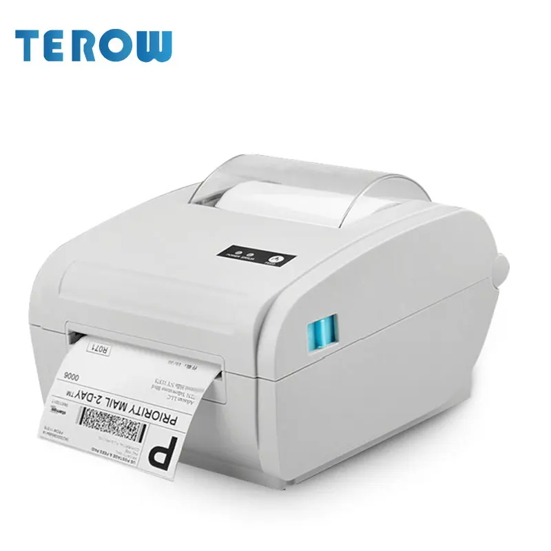 TEROW Thermal Barcode Label Printer Barcode USB Sticker Receipt Printer 4×6 Shipping with Print Speed 160mm/s For UPS DHL Fedex