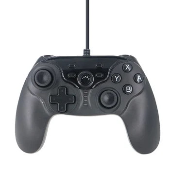 

Wire Game Controller Double Motor Handle Screenshot Vibration Function Gamepad Plug and Use USB for Switch