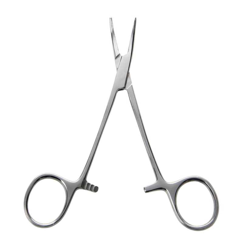 

New 5 inch Fishing Hemostat Locking Clamps Forceps Stainless Steel Curved Tip