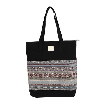 

Casual Lady One Shoulder National Wind Tort Female Canvas Bag Handbag Big Bag Shopping Bag