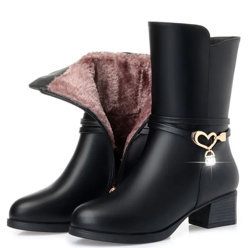 

Женские ботильоны на квадратном каблуке, с круглым носком