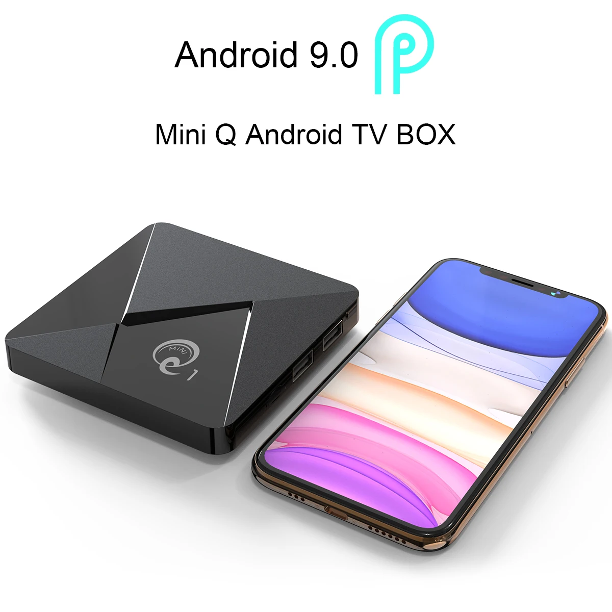 Q1 Android 9,0 ТВ приставка 2G 16G Смарт ТВ приставка Amlogic S912 4K Wifi Netflix Google голосовой помощник 2,4 ГГц Wifi Q1 телеприставка