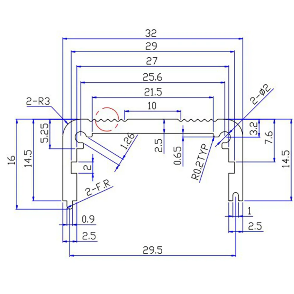 1pcs DIY Extruded Electronic Project Aluminum Enclosure Case Random Color 29*32*80mm