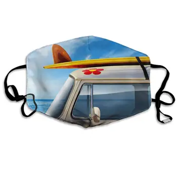 

Mouth Mask For Daily Dress Up, Cool Artistic Ship Illustration Anti-dust Mouth-Muffle, Washable Reusable Holiday Half Face Masks