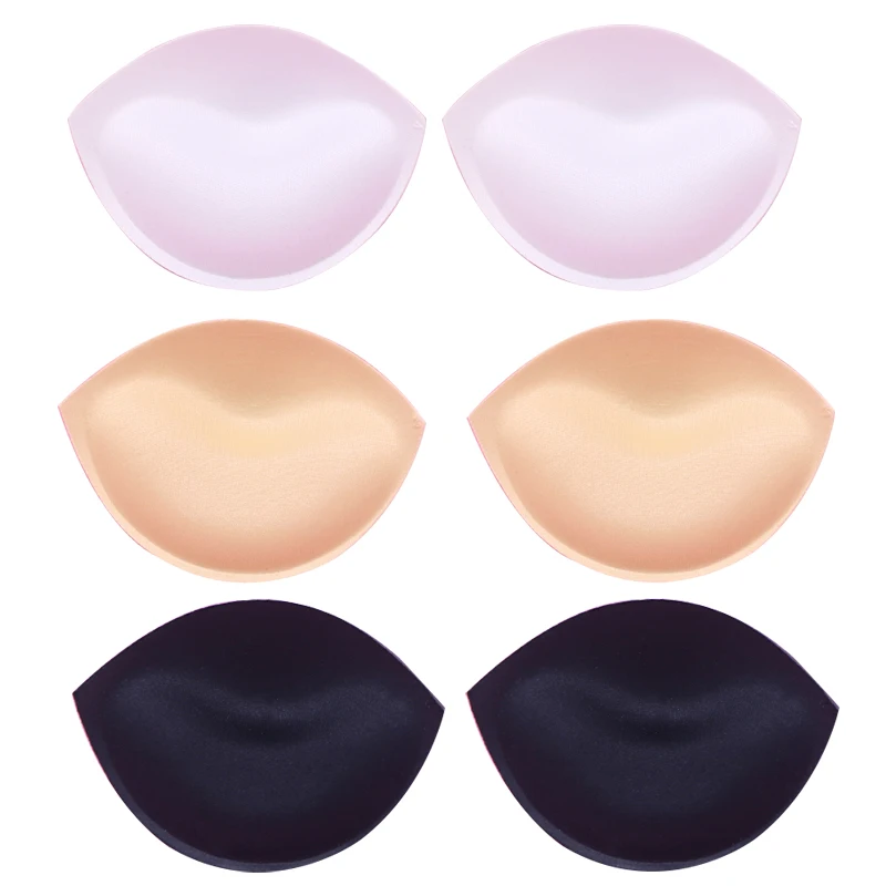 3pairs/Set Swimsuit Bra Padding Thick Sponge Bra Pads Sexy Push Up Breast Enhancer Removeable Bra Insert Chest Cup Intimates