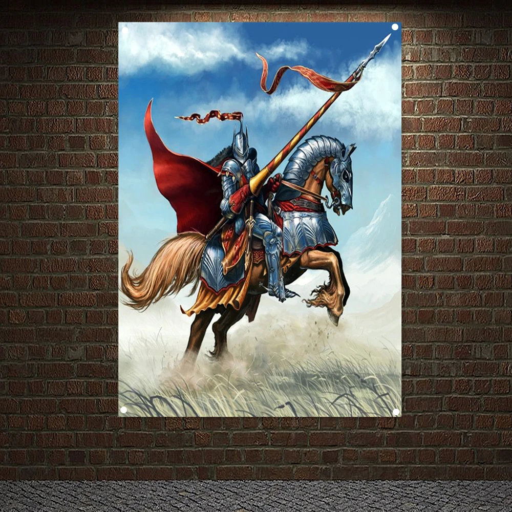 

Vintage Crusaders Posters Knights Templar Banners Masonic Flag Wall Art Home Decor Wall Hanging Ornaments Mural HD Wallpapers D9