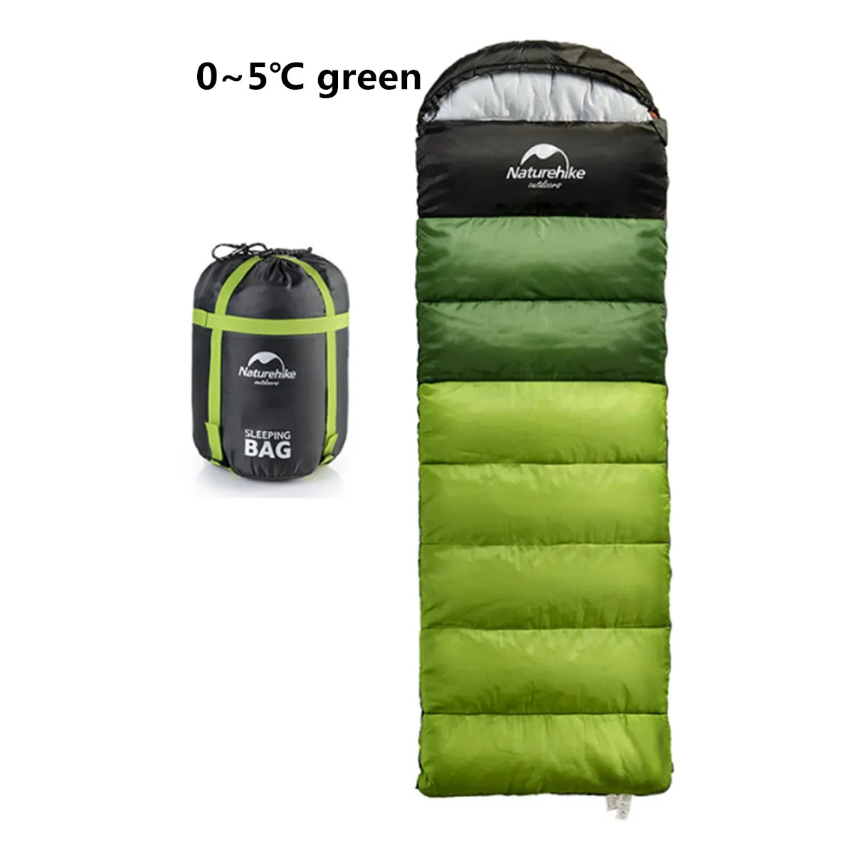 0 to 5 green NatureHike открытый конверт спальный мешок Кемпинг путешествия Туризм ультра-светильник спальный мешок Дорожная сумка Туризм 0-15 градусов - Цвет: 0 to 5 green