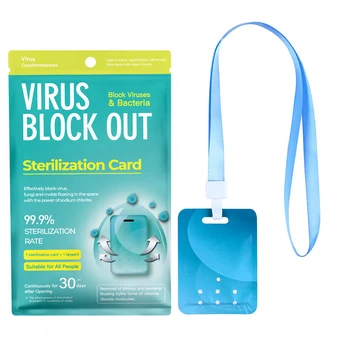 

Air Disinfection Card Anti-virus Sterilization Lanyard Protection Card Supplies Home Clean Outdoor Anti Tool