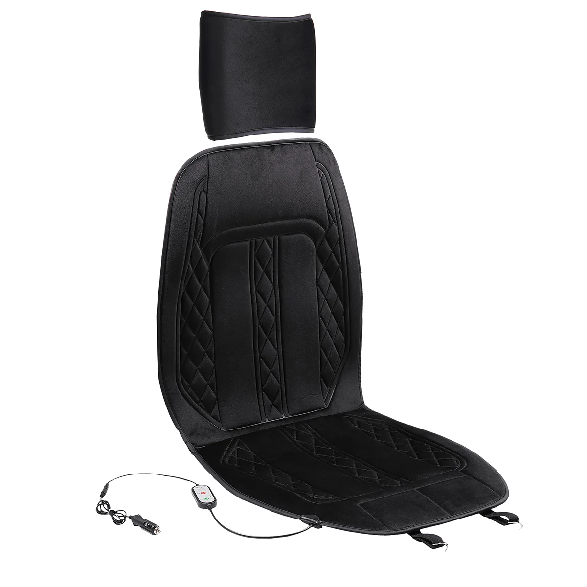 12 В Температурный Регулируемый плюшевый подогреваемый Чехол подушки сиденья автомобиля 30s Быстрый нагрев сиденья коврик зимний теплый нагреватель коврик цифровой дисплей