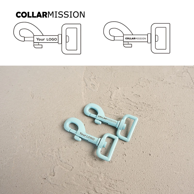 100pcs/lot Blue baking paint dog clip durable and strong swivel hook We provide laser engraving service customize LOGO CPK25B | Дом и сад