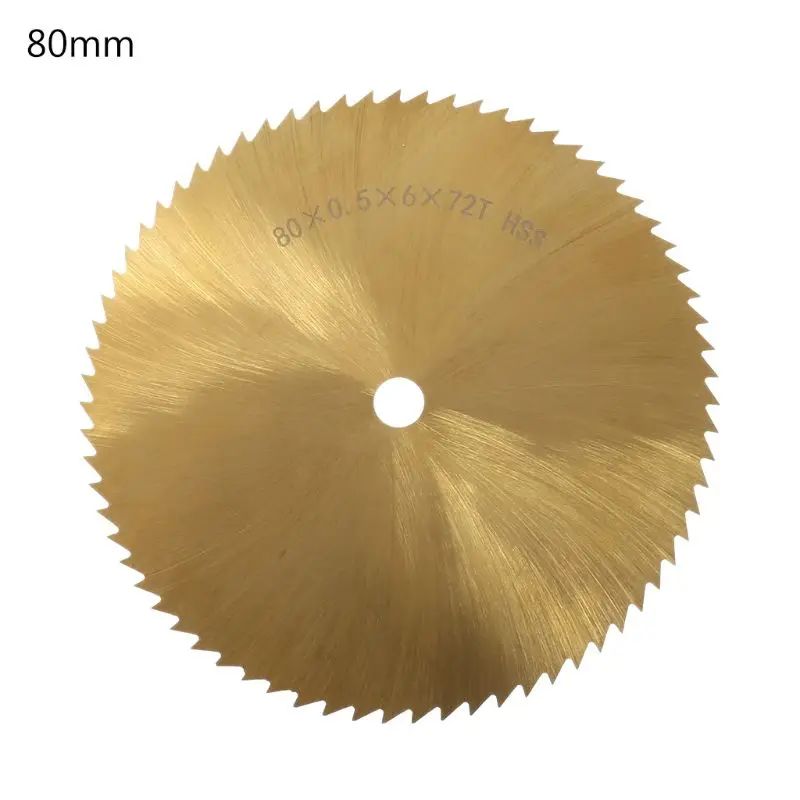 80mm 70/80 мм HSS TI-coated циркулярное лезвие пилы металла Деревообработка пластика резки 6 мм qyh - Цвет: 80mm
