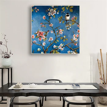 

Poster Wall Artwork Printed Modular Nordic Style Canvas Painting Calligraphy Flowers Bird Picture for Living Room Home Decoratin