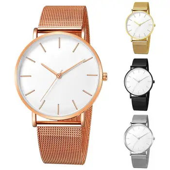 

Minimalist Men Women Watches Round Dial No Numbers Quartz Wristwatches Wrist Watches Women relog feminino Hot zegarek damski