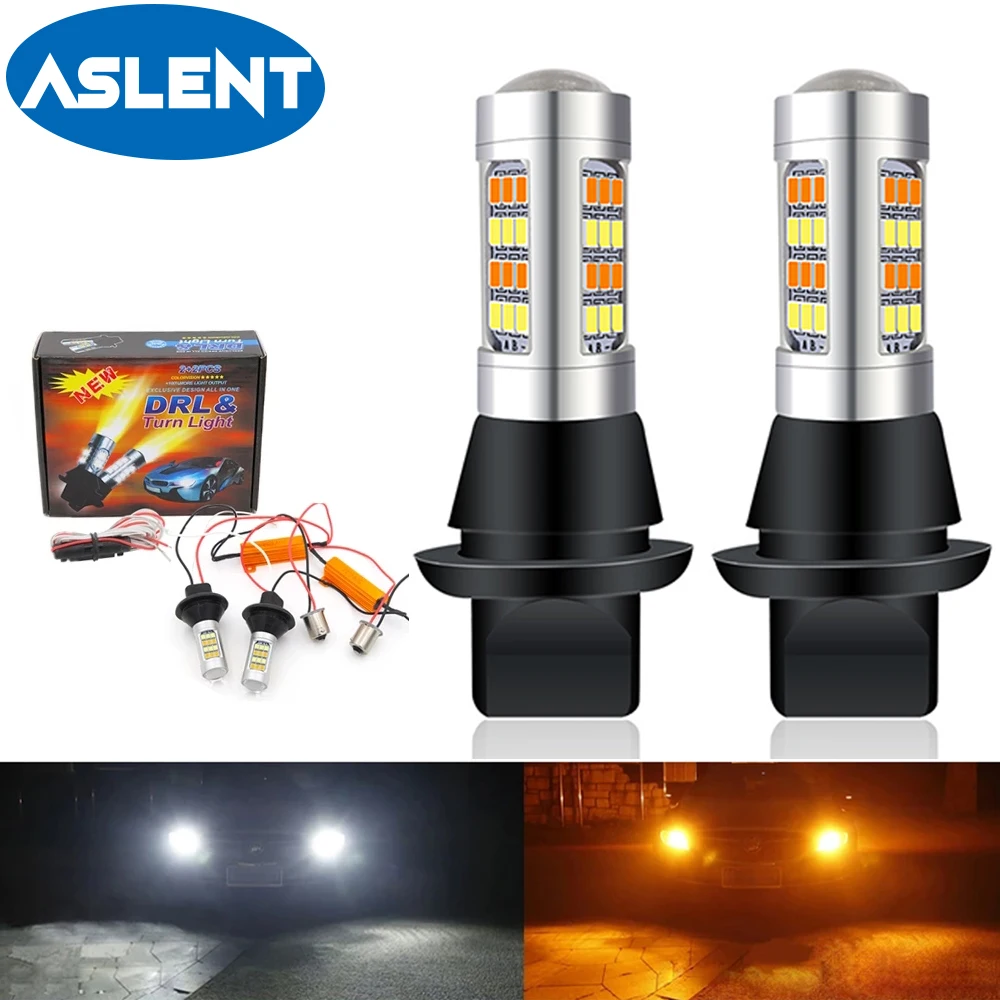 

1156 High Power Dual Color LED Bulb P21W S25 BA15S PY21W BAU15S T20 7440 W21W Daytime Running Turn Signal Lamp for Car Lighting