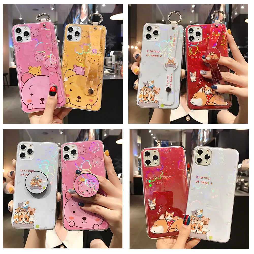 Мягкий чехол для Huawei Nova 3 3E 3i 4 4E 5 5i 6 7 SE P20 P30 Pro P40 Lite с держателем|Бамперы| |