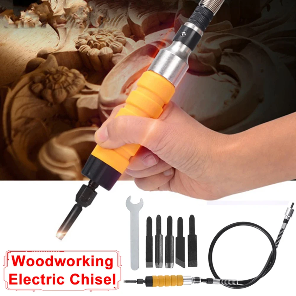 Wood Working Chisel Carving knives Wrench Flexible Shaft Set for Electric Drill 