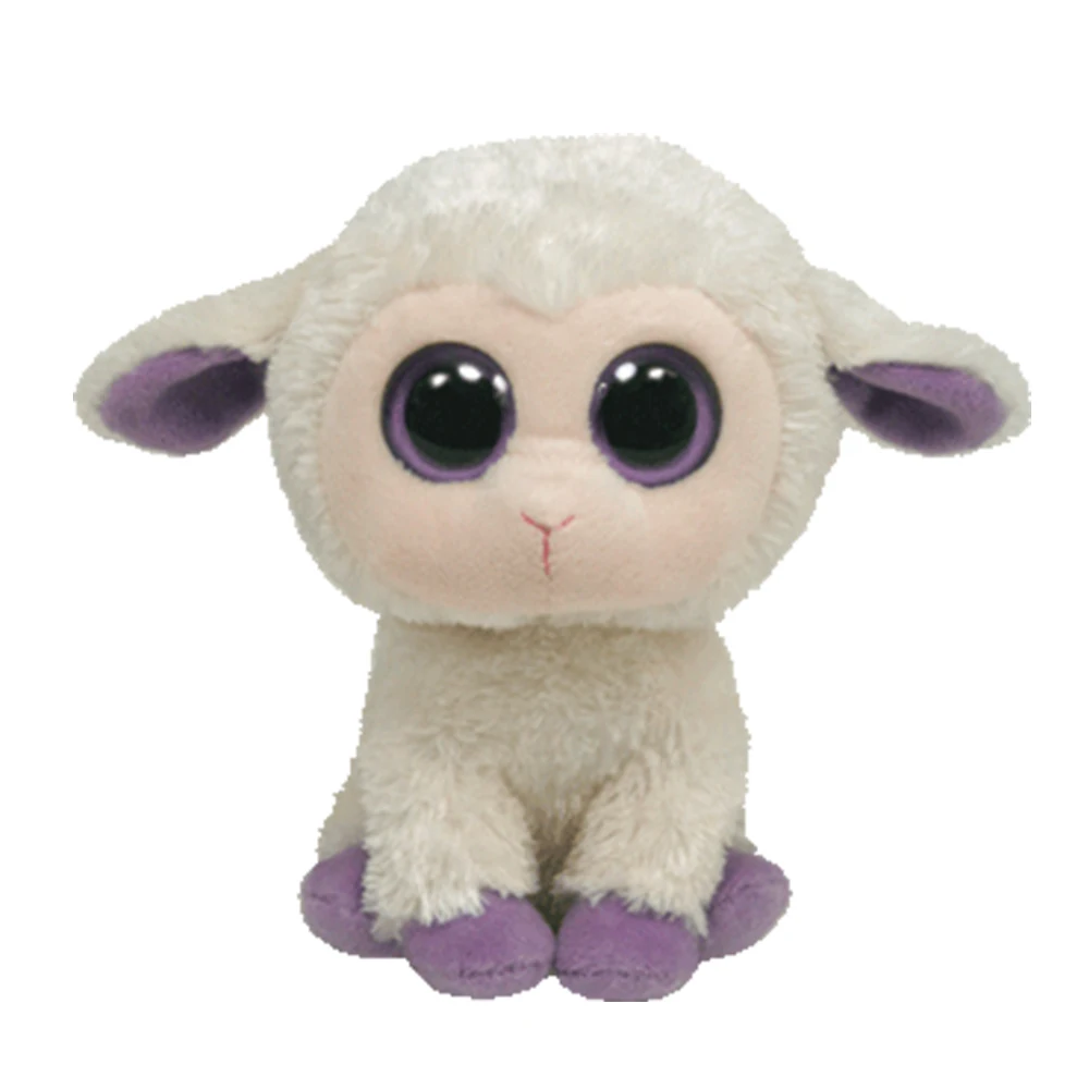

Ty Beanie Boos 6" 15cm Clover the Lamb Plush Regular Soft Stuffed Animal Sheep Collection Toy