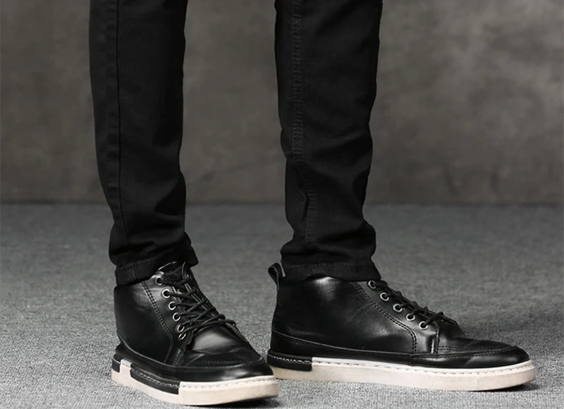 Korean Style Fashion Men Jeans Stretch Black Color Casual Pencil Pants Elastic Tight Trousers Streetwear Narrow Skinny Jeans Men